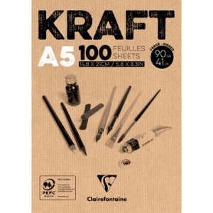 Blocco Clairefontaine Kraft Avana 120gr